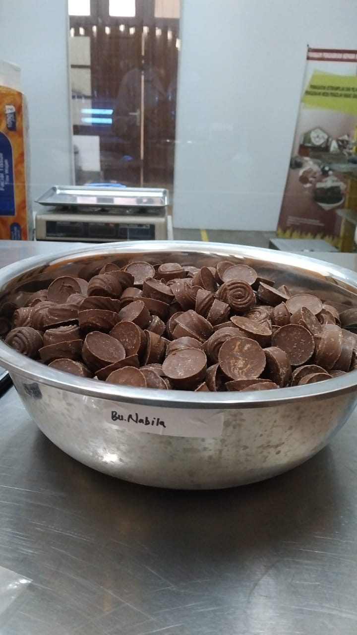 Hasil permen cokelat